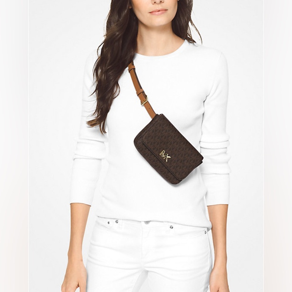 NWT! Authentic Michael Kors adjustable belt bag, crossbody. In Holiday gift box! - Picture 15 of 16
